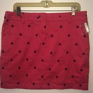 Preppy Fuschia Mini Skirt